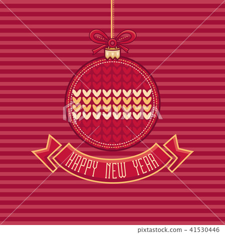 New Year Card. Holiday ornament. New Year Card. Holiday ornament. 41530446