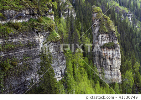 inaccessible rocks in a mountainous country 41530749