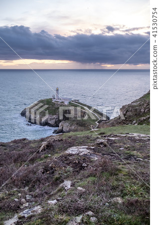 Dramatic sky above the historic South Stack Lighthouse - Isle of Anglesey North wales UK 41530754
