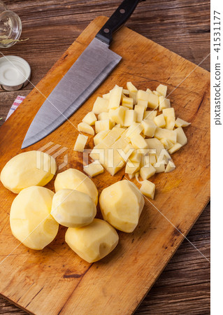 Diced potatoes. Diced potatoes. 41531177