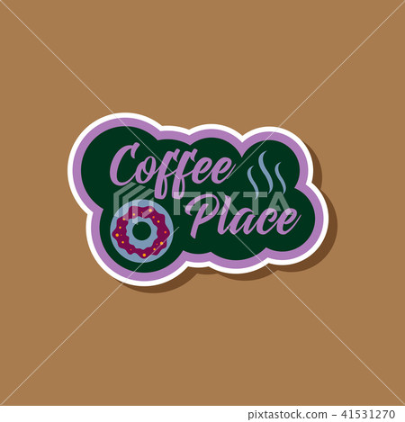 paper sticker background coffee drink place logo paper sticker background coffee drink place logo 41531270
