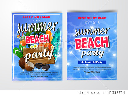 Poster for summer and beach party background Poster for summer and beach party background 41532724