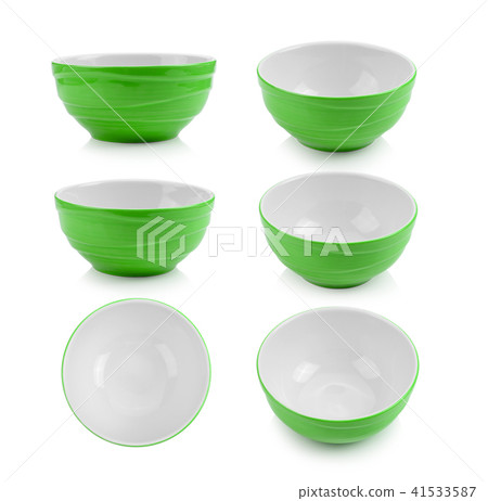 green bowl on white background green bowl on white background 41533587