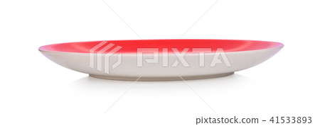 red plate on white background red plate on white background 41533893