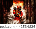 fireman save a child in arms from fire incident 41534826
