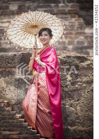 thai woman wearing period tradition clothes thai woman wearing period tradition clothes 41534852