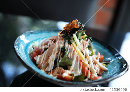 Seafood salad in japanese food style Seafood salad in japanese food style 41536496