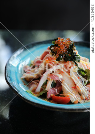 Seafood salad in japanese food style Seafood salad in japanese food style 41536498