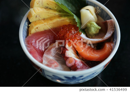 Kaisen don , seafood rice bowl Japanese food Kaisen don , seafood rice bowl Japanese food 41536499