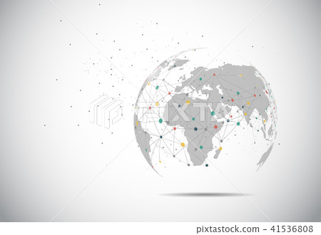 Global network connection. World map point 41536808
