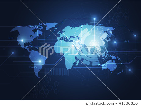 Global network connection. World map point 41536810