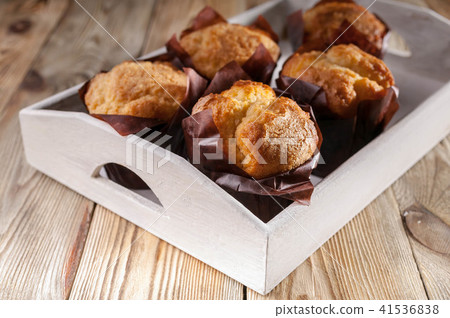 Vanilla muffins in a paper holder Vanilla muffins in a paper holder 41536838