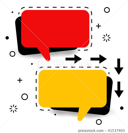 Speech bubbles in flat design with shadows - Stock Illustration ...