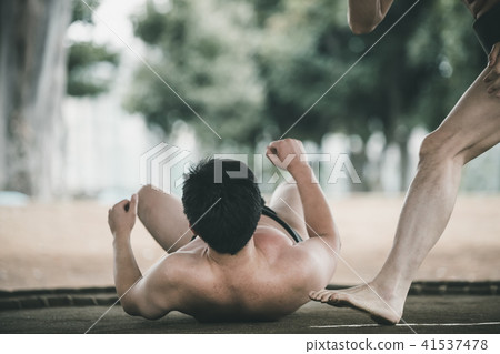 相撲 相撲選手的纏腰帶 研修 41537478