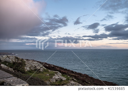 Dramatic clouds above the Atlantic between Wales and Ireland Dramatic clouds above the Atlantic between Wales and Ireland 41539885