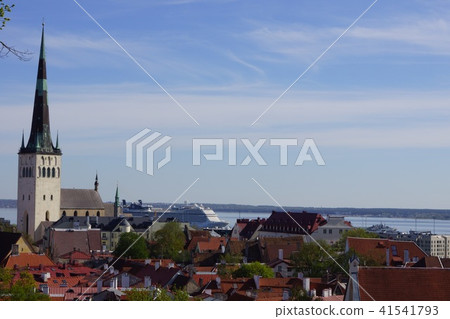 從愛沙尼亞Tompea監視看見的塔林老鎮 41541793