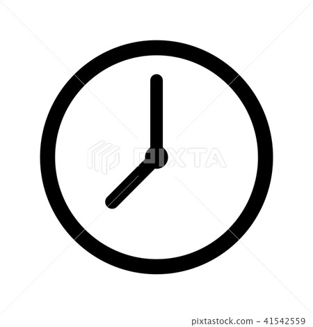 Simple time clock icon 41542559