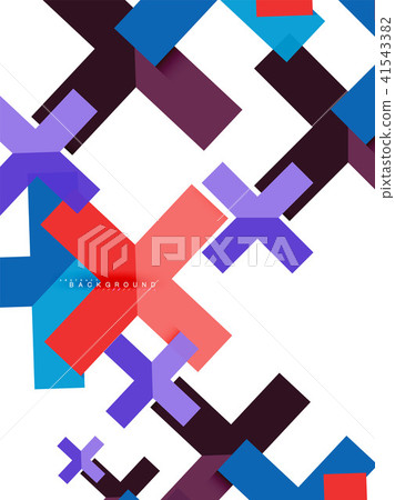 Multicolored abstract geometric shapes, geometry background for web banner 41543382