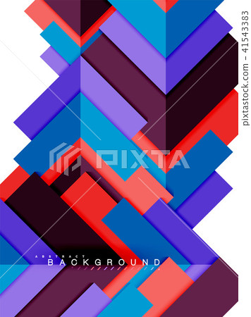 Multicolored abstract geometric shapes, geometry background for web banner 41543383