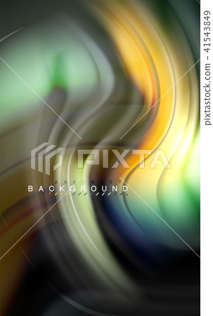 Fluid liquid colors design, colorful marble or plastic wavy texture background, glowing multicolored 41543849