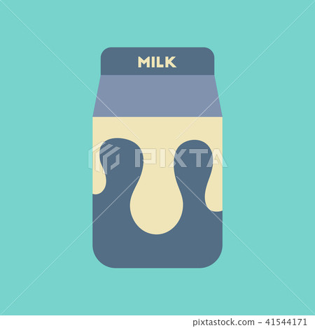 flat icon on background coffee carton of milk 41544171