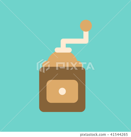flat icon on background coffee mill grinder - Stock Illustration ...