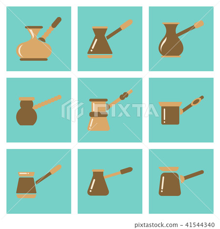 assembly flat icons coffee arabic Turk assembly flat icons coffee arabic Turk 41544340
