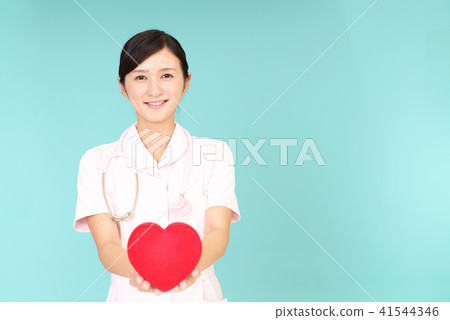 A nurse with heart mark A nurse with heart mark 41544346
