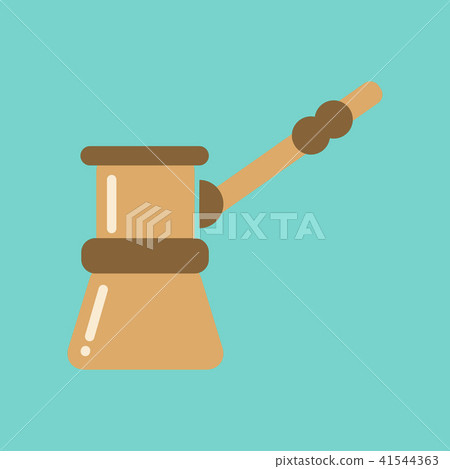 flat icon on background coffee arabic Turk flat icon on background coffee arabic Turk 41544363