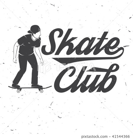 Skate club badge. Vector illustration. Skate club badge. Vector illustration. 41544366
