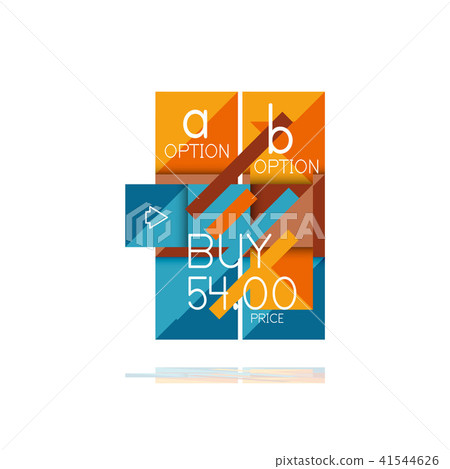 Square option infographic banner. Data and information visualization, geometric design 41544626