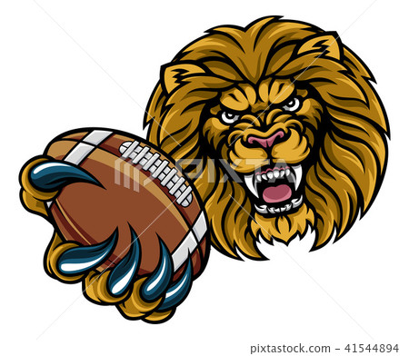 Lion American Football Ball Sports Mascot 41544894