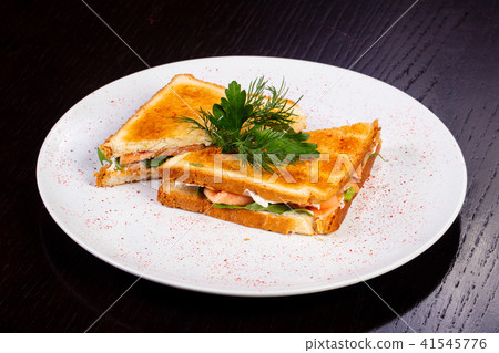 Delicious salmon sandwich Delicious salmon sandwich 41545776