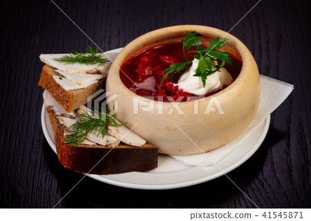 Tasty borsch soup 41545871