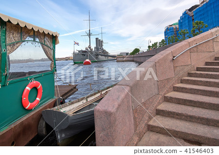 View of the Aurora Cruiser on the Neva River 41546403