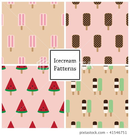 Ice cream pattern design for summer - Stock Illustration [41546751] - PIXTA
