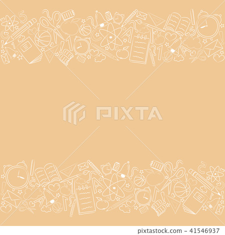 Concept of school poster with accessories. Vector Concept of school poster with accessories. Vector 41546937
