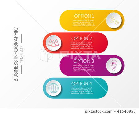 Business infographic with icons. Vector. 41546953
