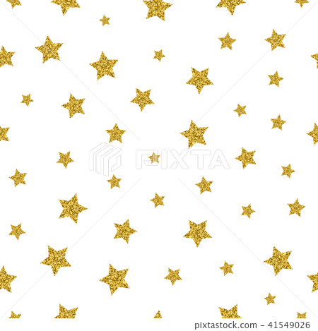 Gold stars vector seamless pattern Gold stars vector seamless pattern 41549026