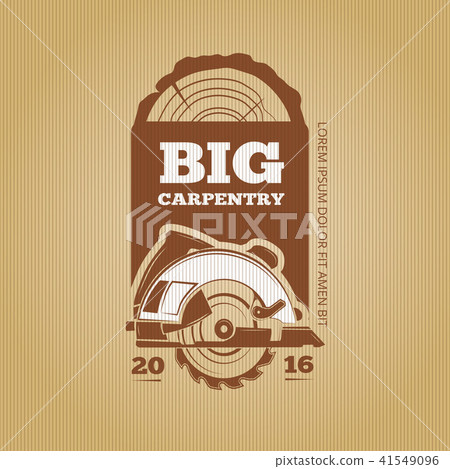 Carpenter vector vintage design for poster, label, badge and t-shirts 41549096