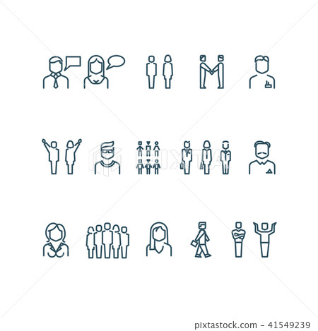 People outline vector icons People outline vector icons 41549239