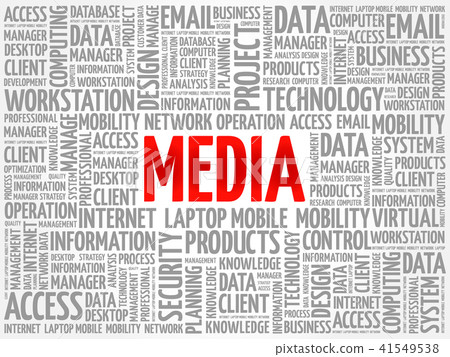 MEDIA word cloud collage MEDIA word cloud collage 41549538