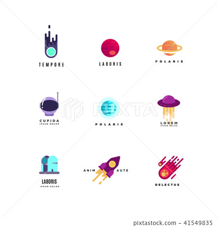 Astronautics vector logo set 41549835