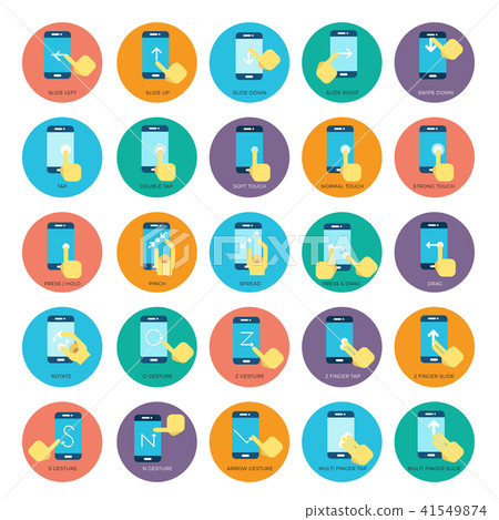 Gesture flat smart phones vector icons. Hands holding smartphone Gesture flat smart phones vector icons. Hands holding smartphone 41549874