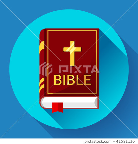 bible icon with long shadow 41551130