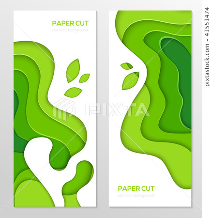 Abstract green banner - set of vector template... - Stock Illustration ...