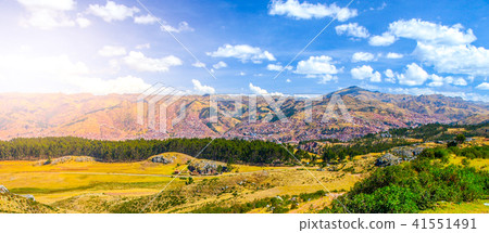 Valley of Cusco City, Peru. Panorama photo. 41551491