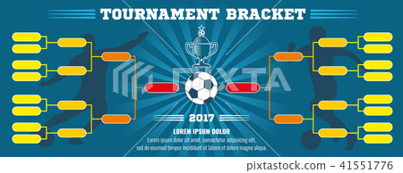 Soccer banner, European football tournament bracket with ball. Vector template Soccer banner, European football tournament bracket with ball. Vector template 41551776