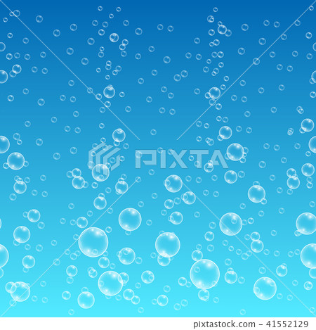 Water with bubbles on horizontal seamless blue background Water with bubbles on horizontal seamless blue background 41552129