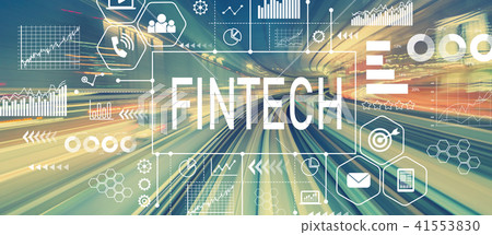 Fintech with abstract high speed technology 41553830